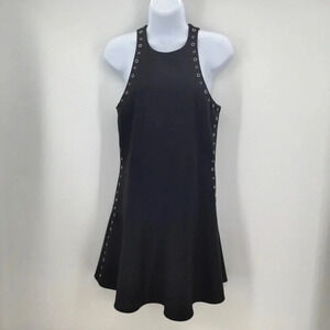 Elizabeth & James Women’s Black Grommet Dress w/Peplum Bottom LBD Cocktail/Party
